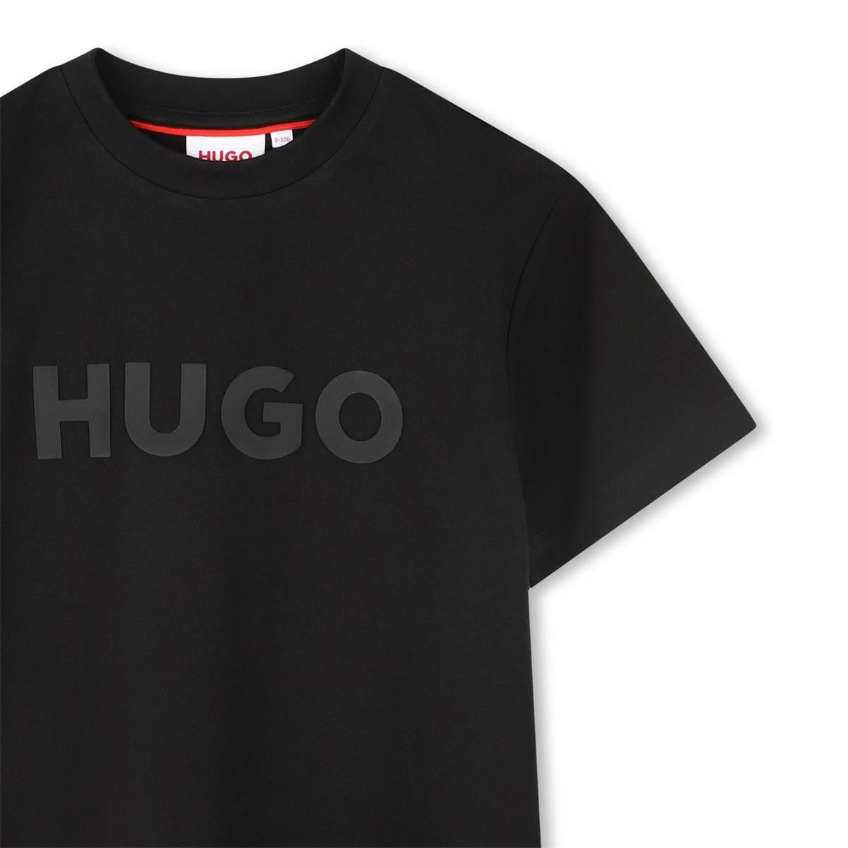 Hugo - black t -shirt with Hugo print in relief
