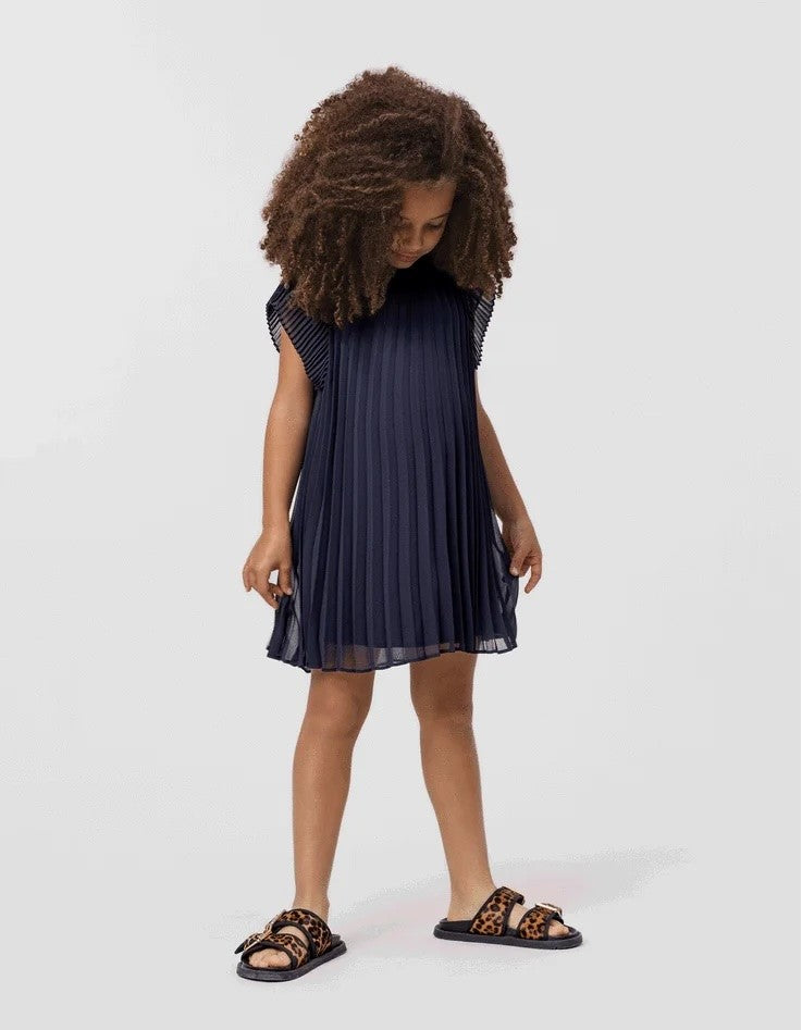 Ikks - Pliss Dress Navy White Rock Odyssey