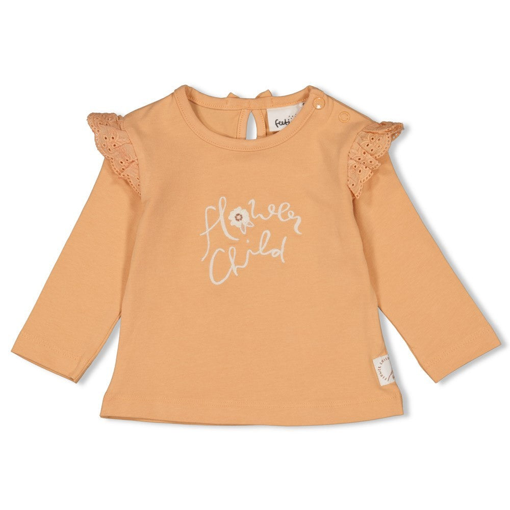 Feetje - Flower Field Abrikoos T -shirt
