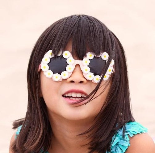 Billieblush - Lunettes de soleil fleur avec fleurs à relief blanche • ANTI-UV 400