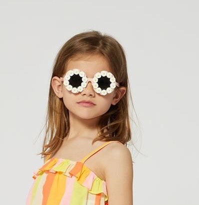 Billieblush - Lunettes de soleil fleur avec fleurs à relief blanche • ANTI-UV 400