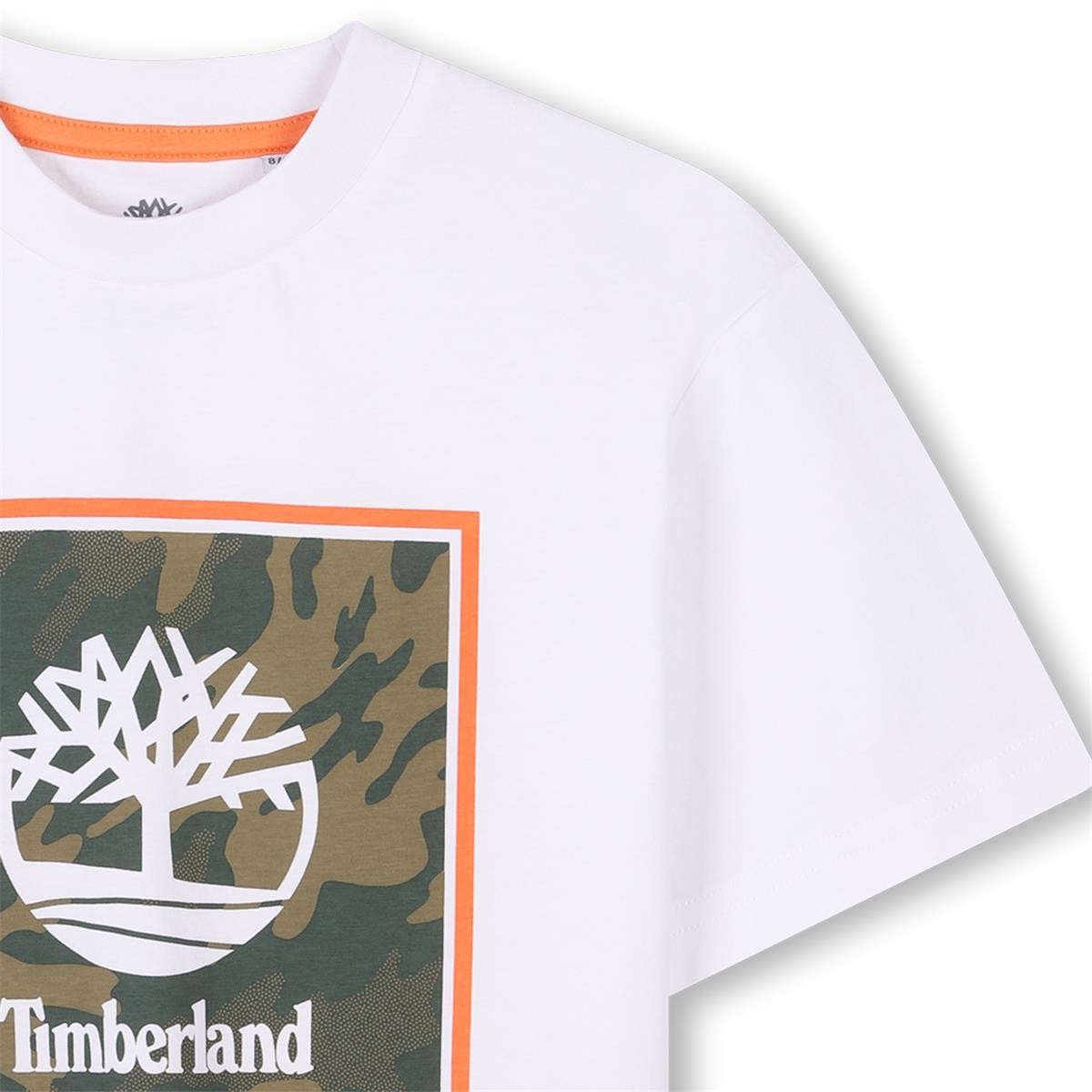 Timberland - White T -Sish Selled e Ilustration Impreso en el frente