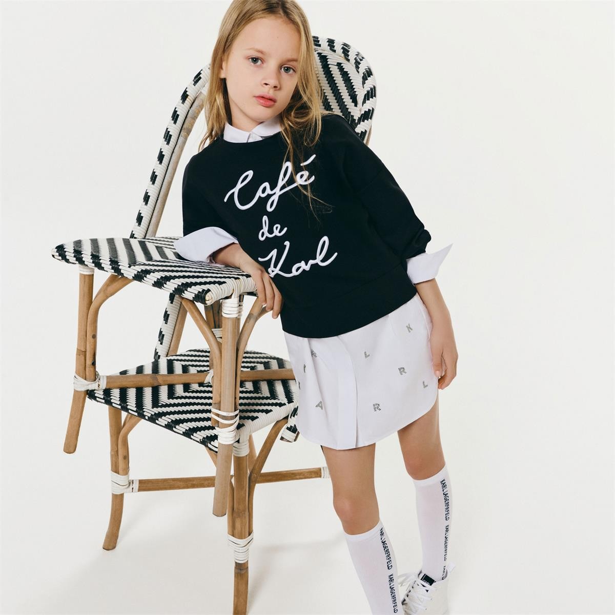 Karl Lagerfeld - Sweat noir "Café de Paris