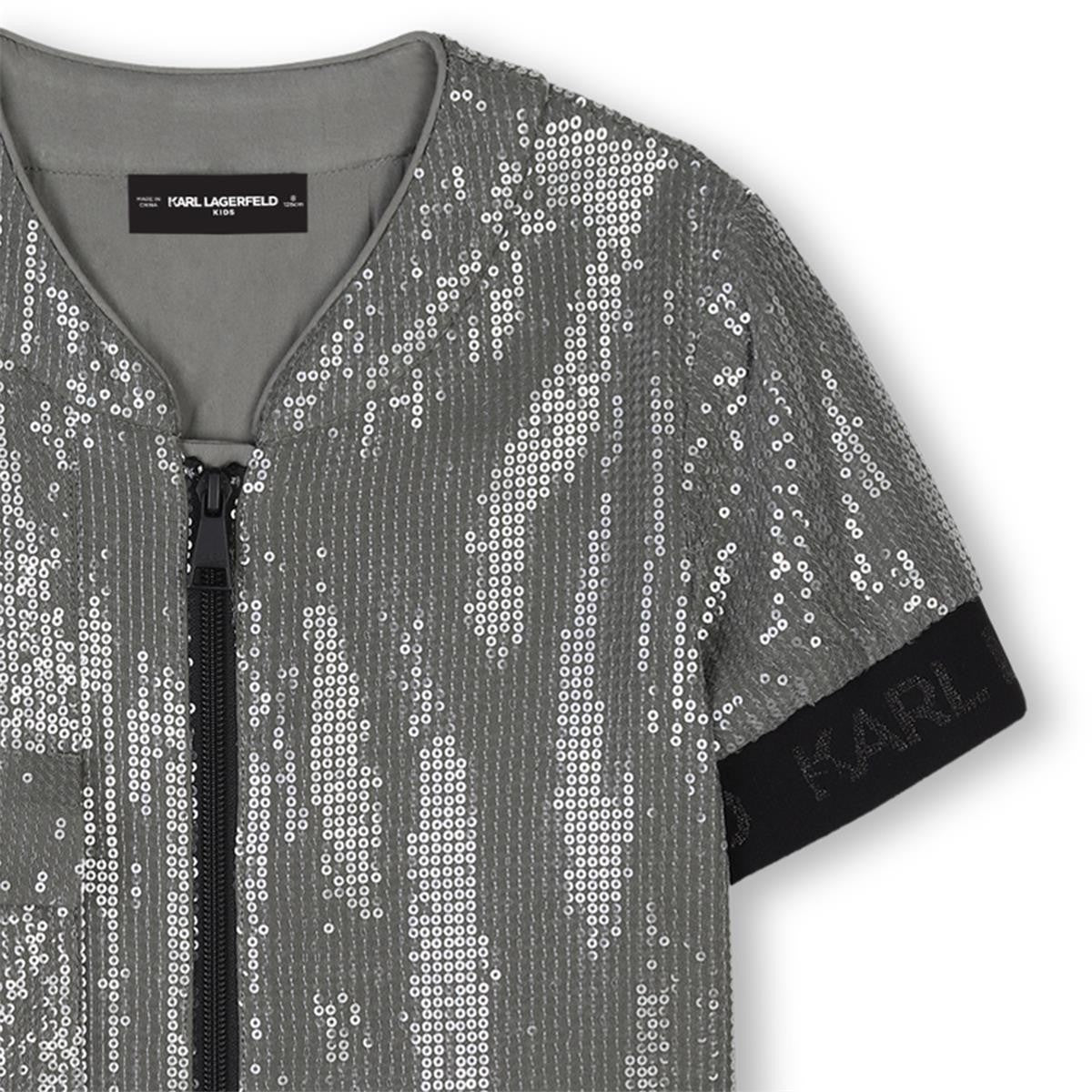 Karl Lagerfeld - Robe en sequins avec poches avant & fermeture zippée
