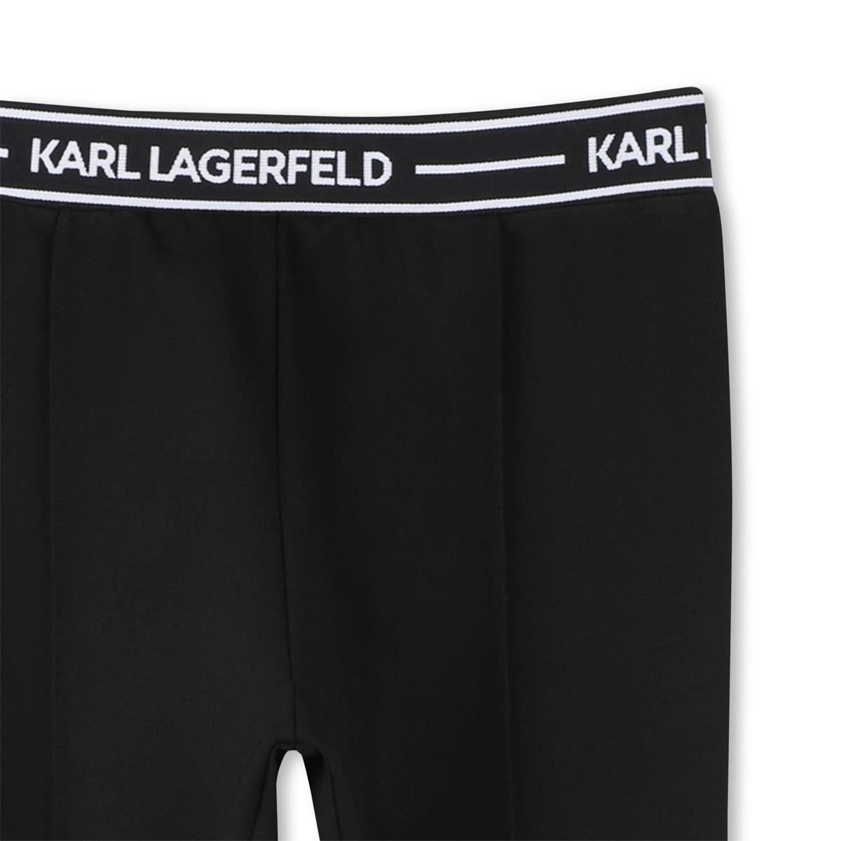 Karl Lagerfeld - Pantalon noir avec élastique siglé à la taille