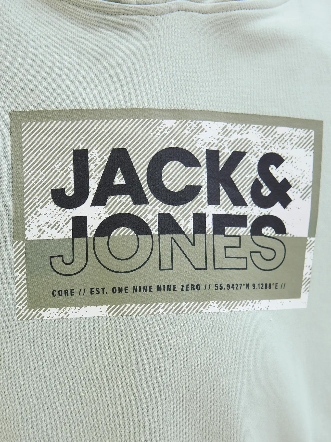 Jack & Jones - Aqua Grey Jjcologan Hooded Sweatshirt