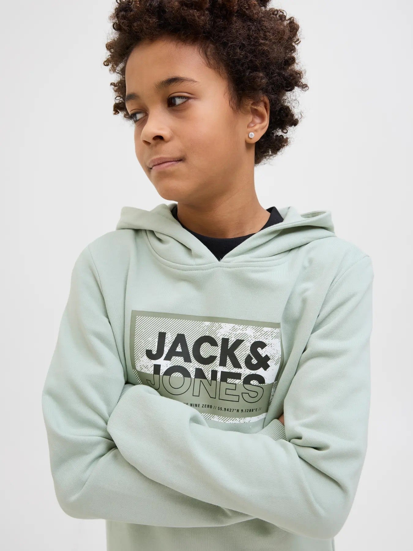 Jack&Jones - Sweat à capuche aqua grey JJCOLOGAN