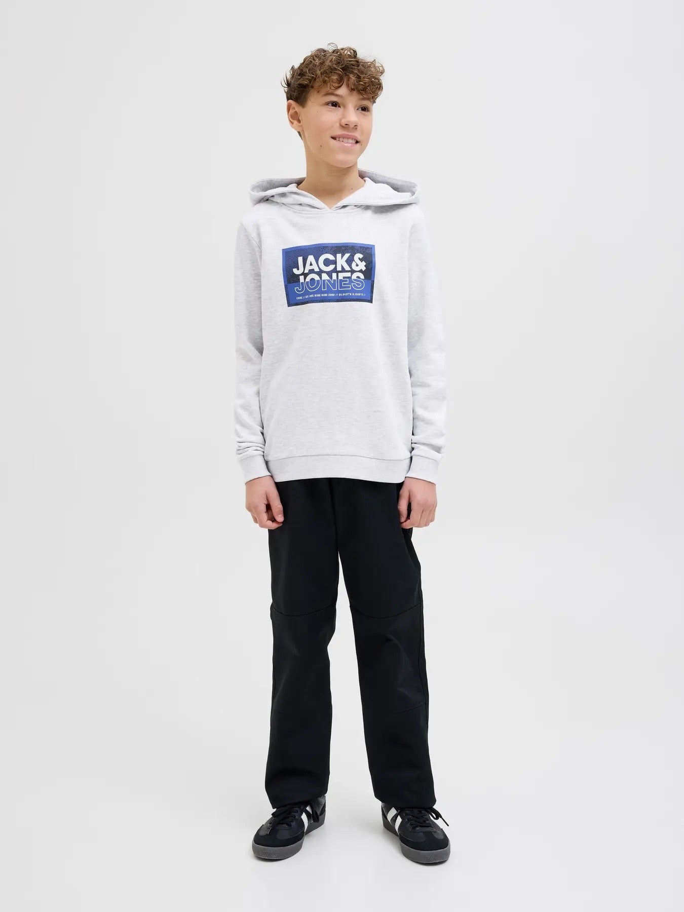 Jack&Jones - Sweat à capuche white melange JJCOLOGAN