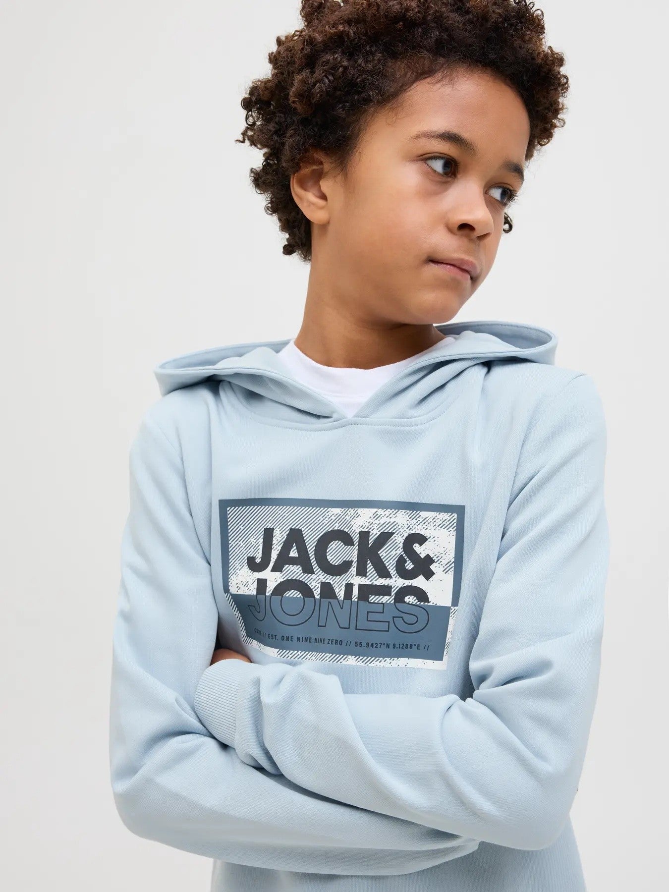 Jack & Jones - Subdued Blue Jjcologan hoodie