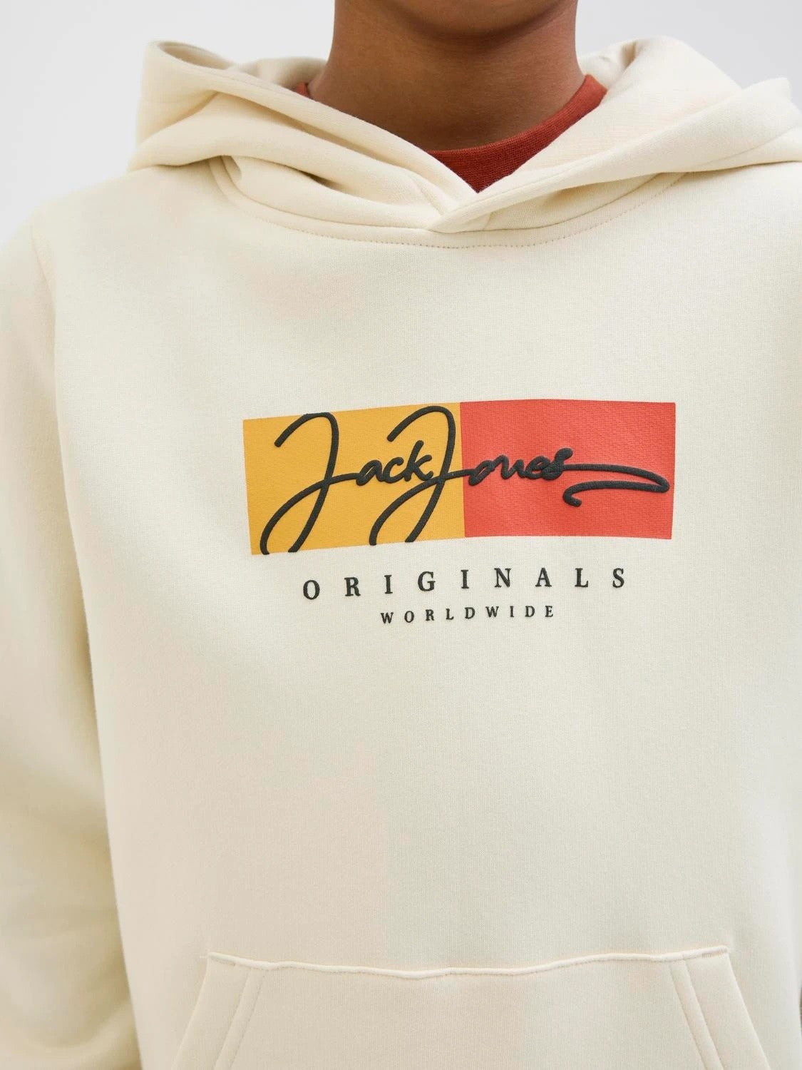Jack & Jones - Ancient hooded sweatshirt White Jorfrederiksberg
