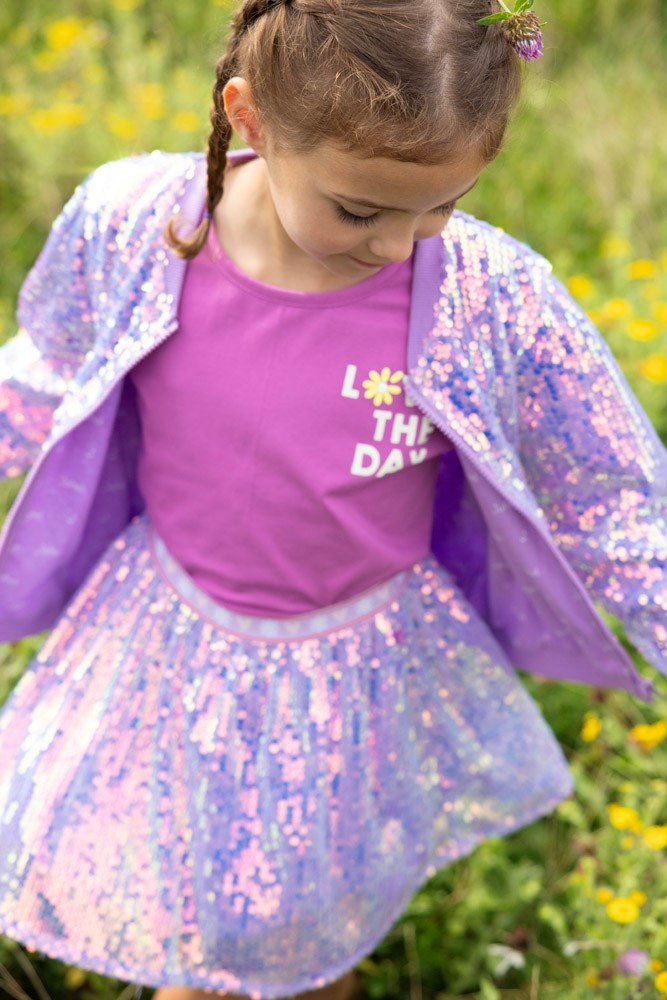 Jubel - bomber in pailletten lila picknick perfect