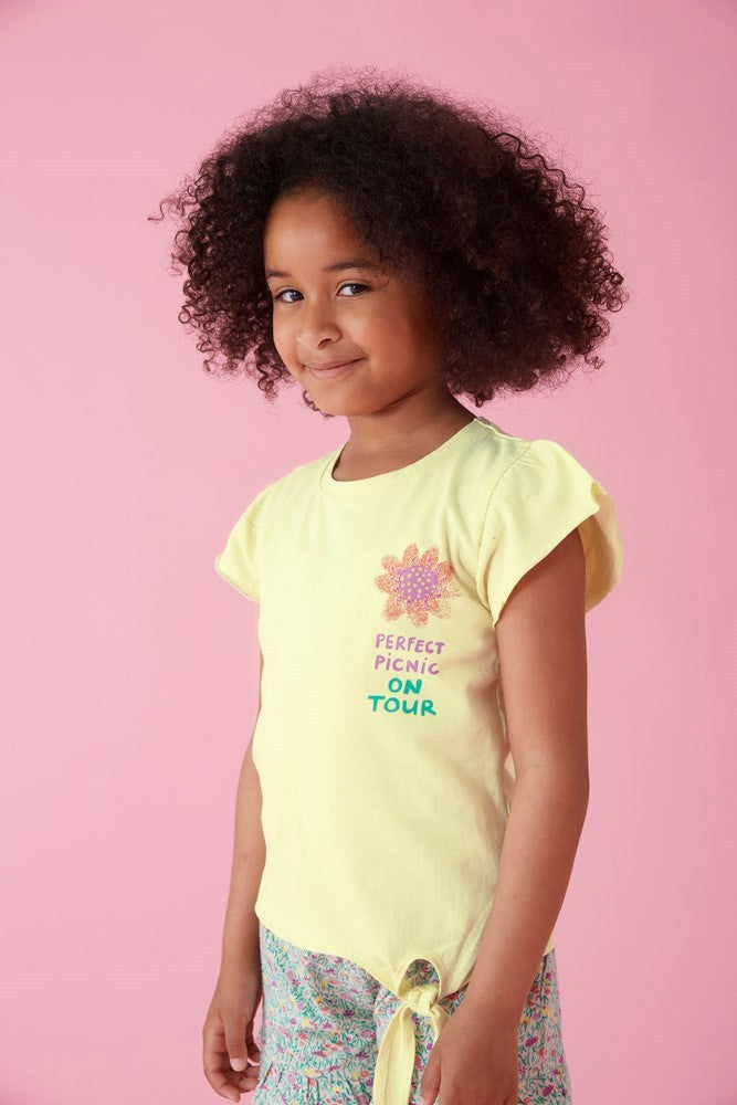 Jubel - gelb t -Shirt Backprint Picknick perfekt
