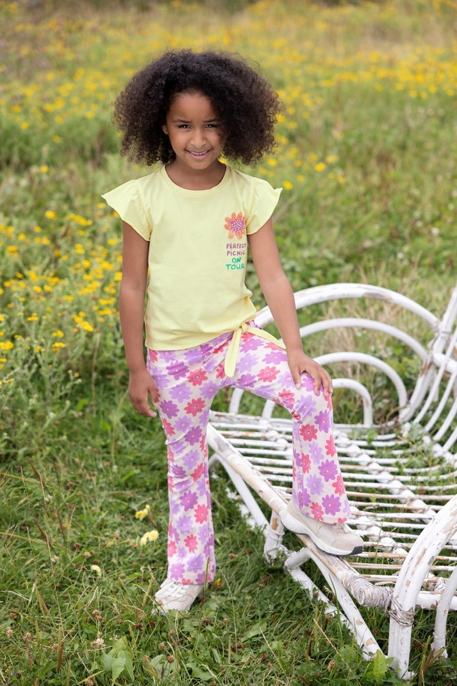 Jubel - gelb t -Shirt Backprint Picknick perfekt