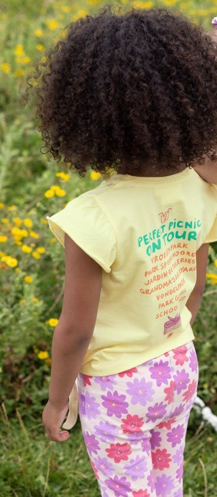 Jubel - gelb t -Shirt Backprint Picknick perfekt