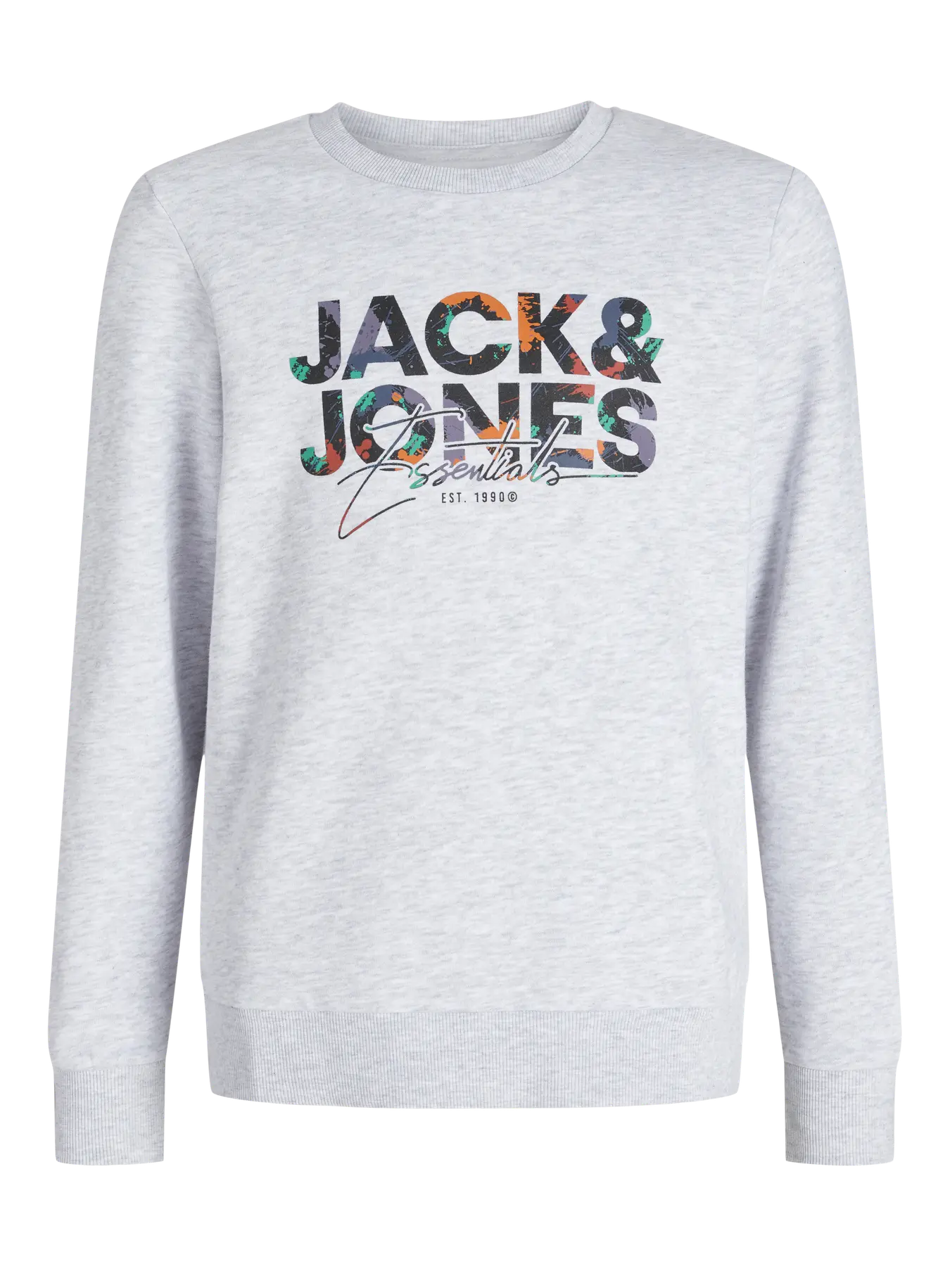 Jack & Jones - Jjgeplas White Melange Sweat