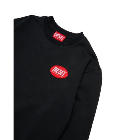 Diesel - schwarzer Spatch über Sweatshirt