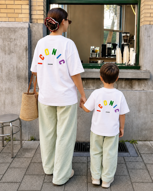 Mère & Fille - T-shirt blanc mixte ICONIC