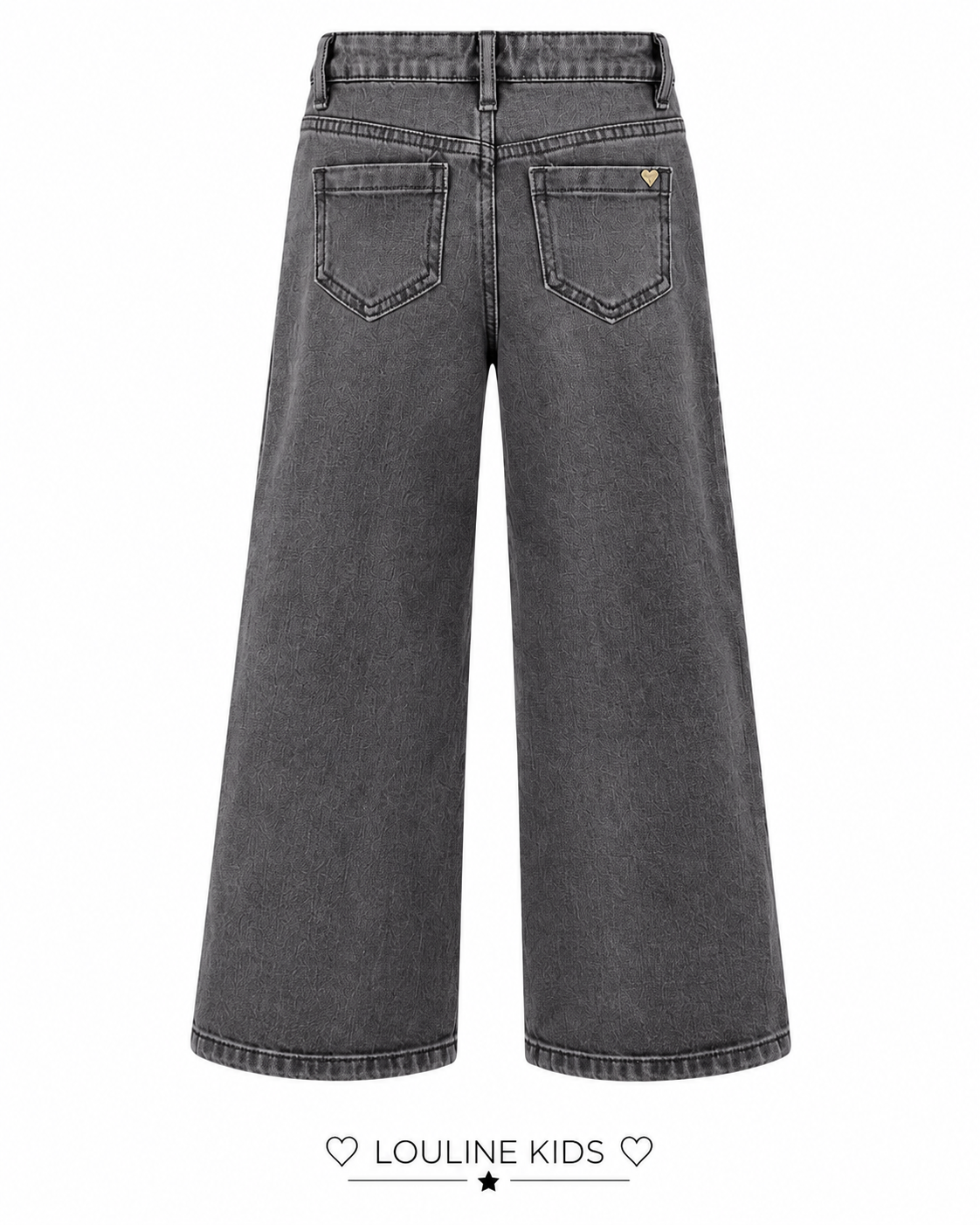 Mère & Enfant - Jeans gris à strass