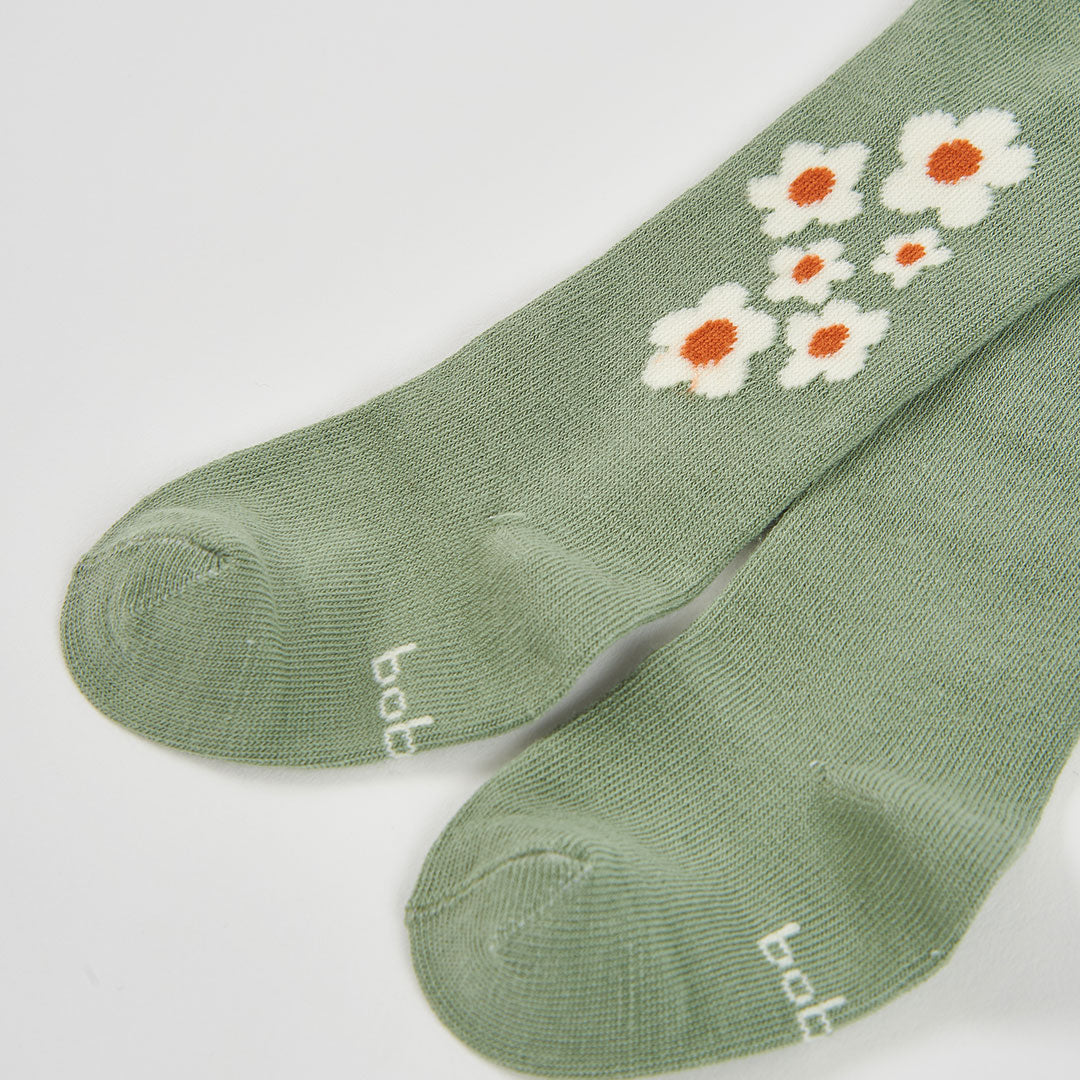 Boboli - Collant vert FLOWERS