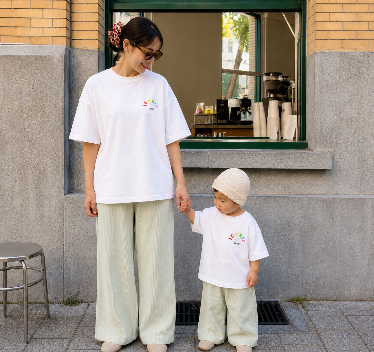 Mère & Fille - T-shirt blanc mixte ICONIC