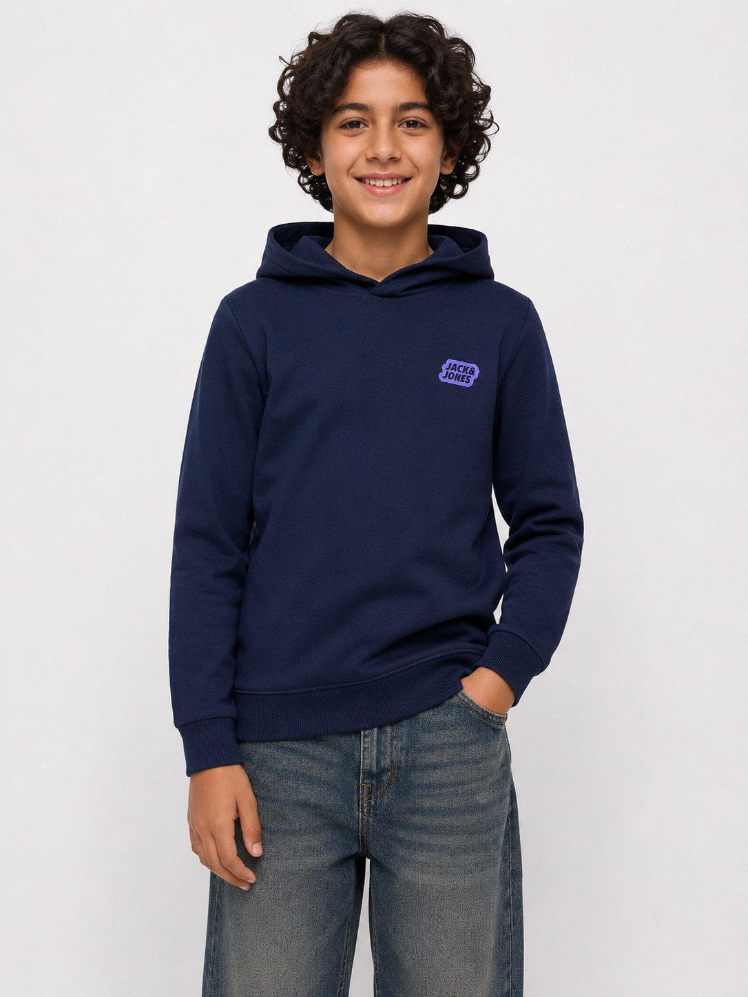 Jack&Jones - Sweat à capuche navy JJAMI