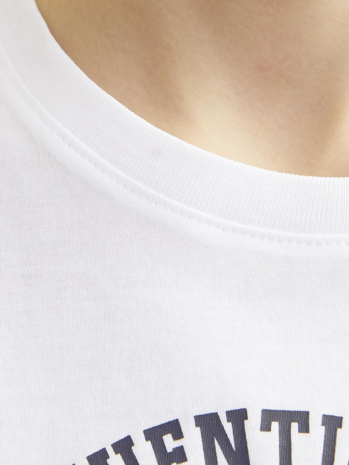 Jack & Jones - Jjelogo White & True Red T -Shirt