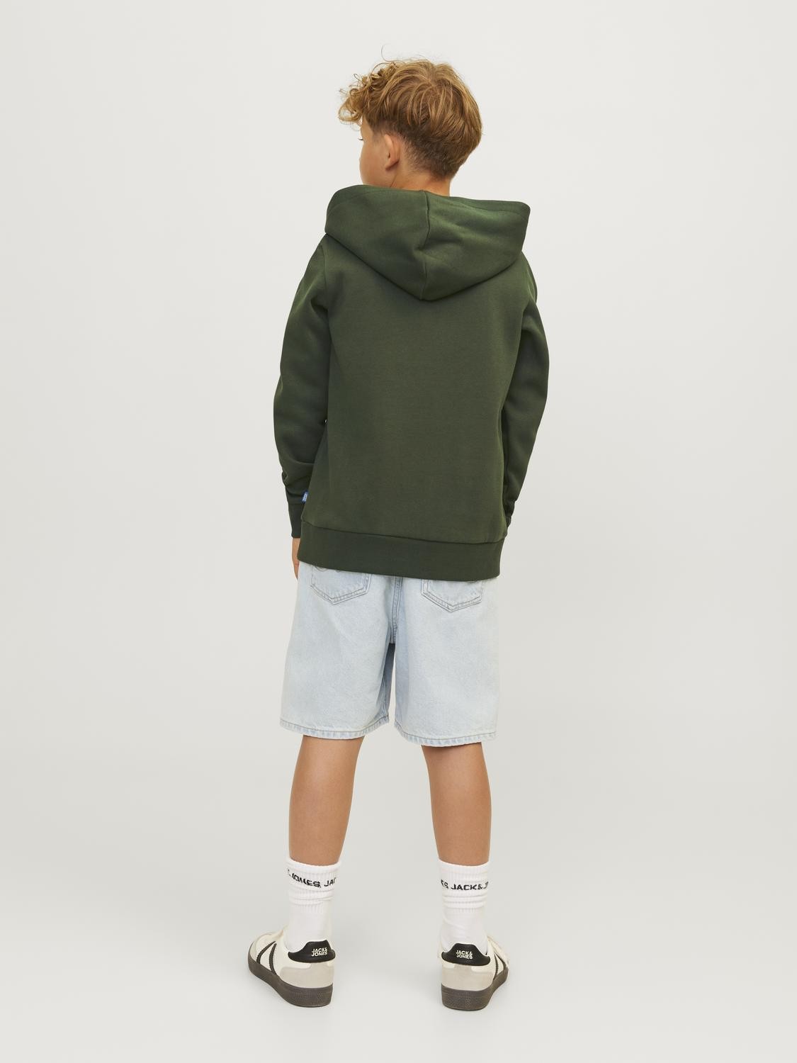 Jack&Jones - Sweat à capuche JJELOGO Kombu Green