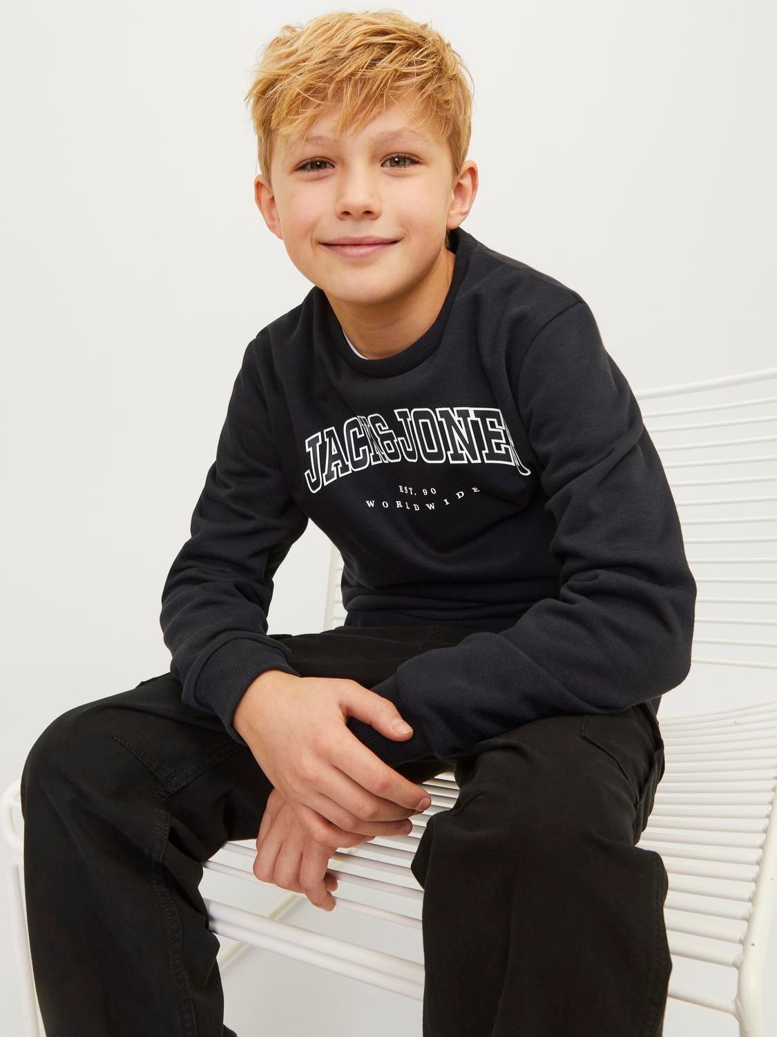 Jack & Jones - Black Sweat JJ Caleb