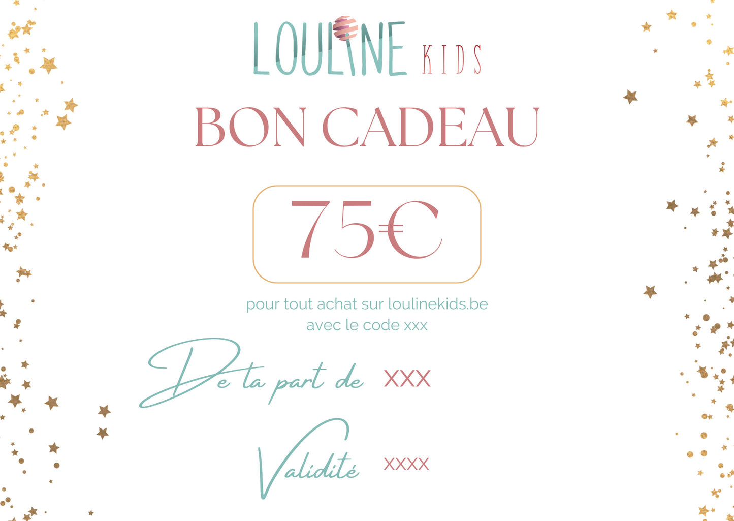 Cupón de regalo - 75 €