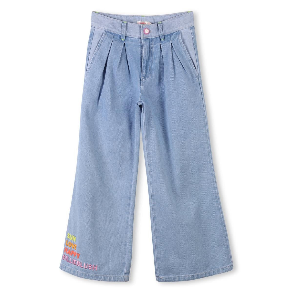 Billieblush - Pantalones de mezclilla grandes • Sol - Amor y feliz