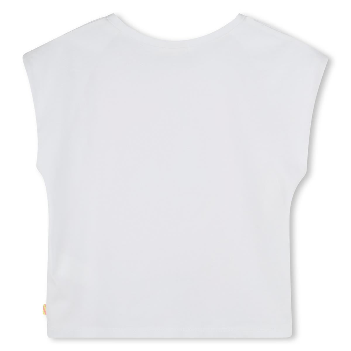 Billieblush - Weiß t -Shirt mit Illustration und perfekt in Pailletten