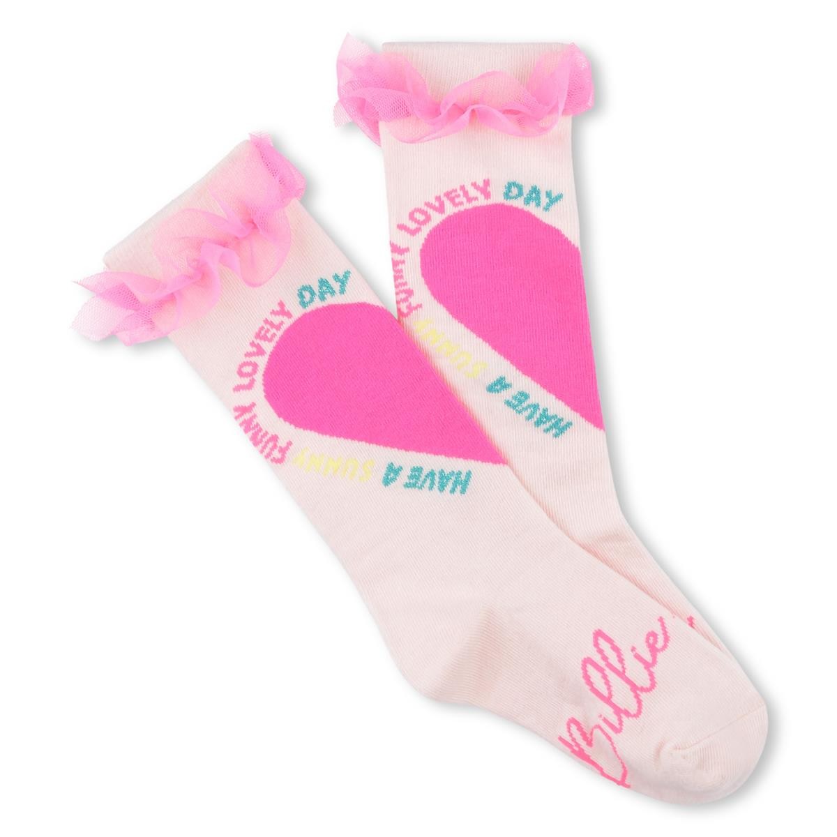 Billieblush - Chaussettes mi-hautes à volants & illustrations
