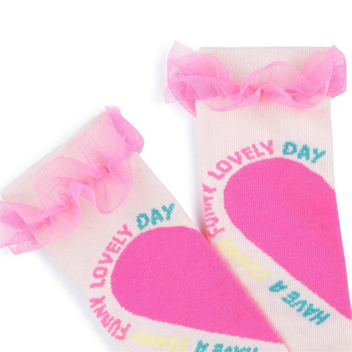 Billieblush - Chaussettes mi-hautes à volants & illustrations