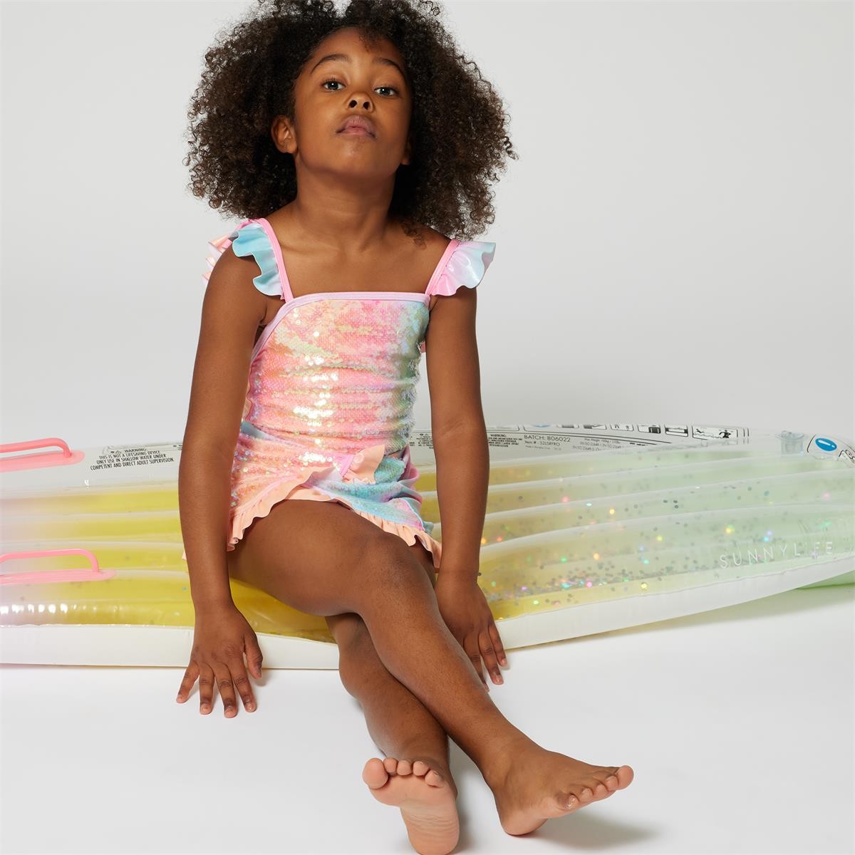 Billieblush - Maillot de bain avec bretelles à volants & sequins sur le devant