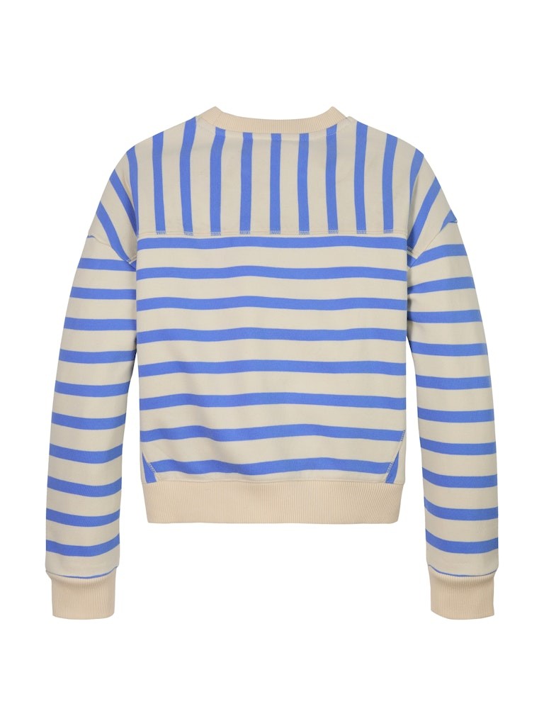 Tommy Hilfiger - Sweat rayé • Calico Base Blue Spell Stripe