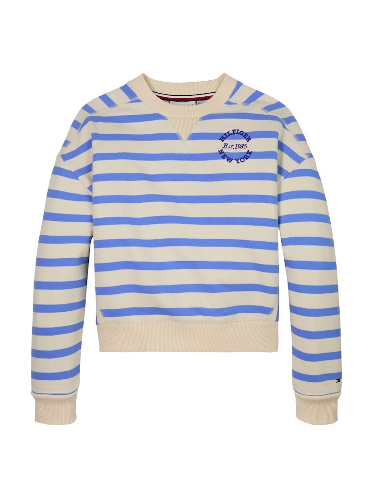 Tommy Hilfiger - Sweat rayé • Calico Base Blue Spell Stripe