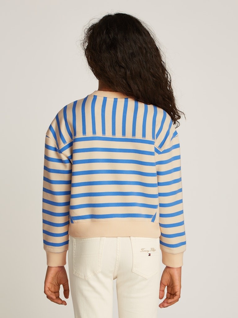 Tommy Hilfiger - Sweat rayé • Calico Base Blue Spell Stripe