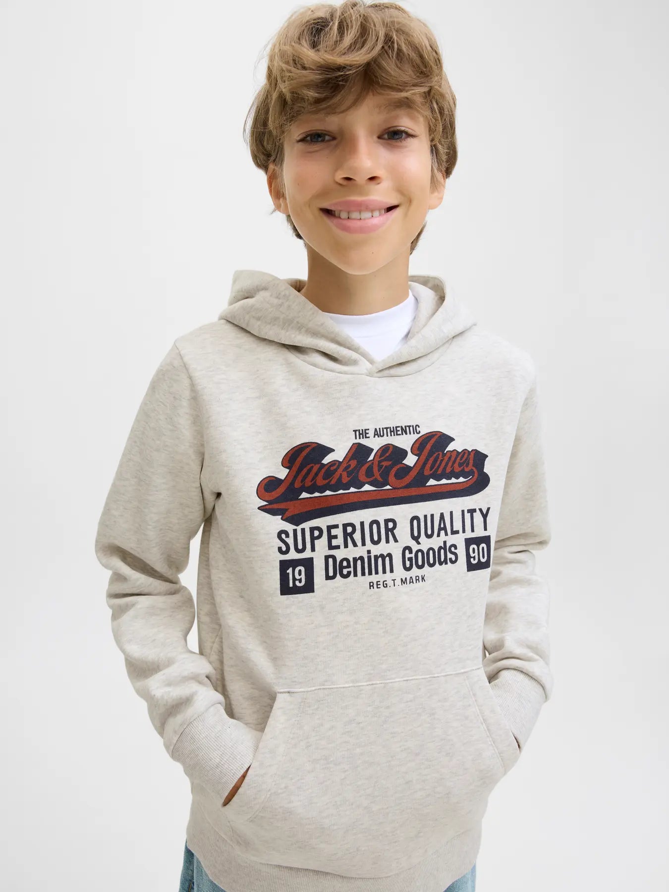 Jack & Jones - White Melange Jjelogo Holdie