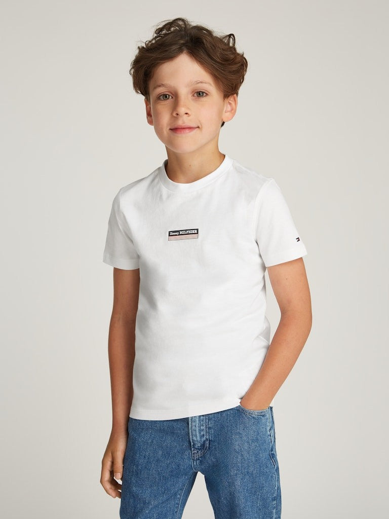 Tommy Hilfiger - T-shirt blanc Monotype mini logo