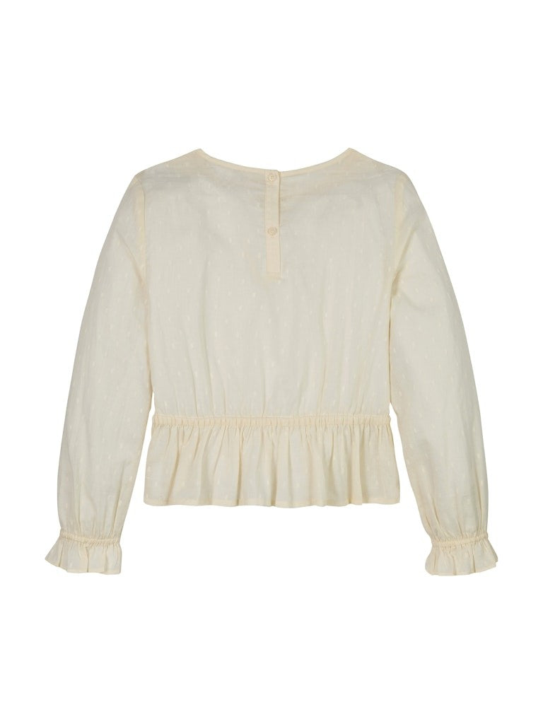 Tommy Hilfiger - Dobby -Bluse mit Kaliko -Rüschen