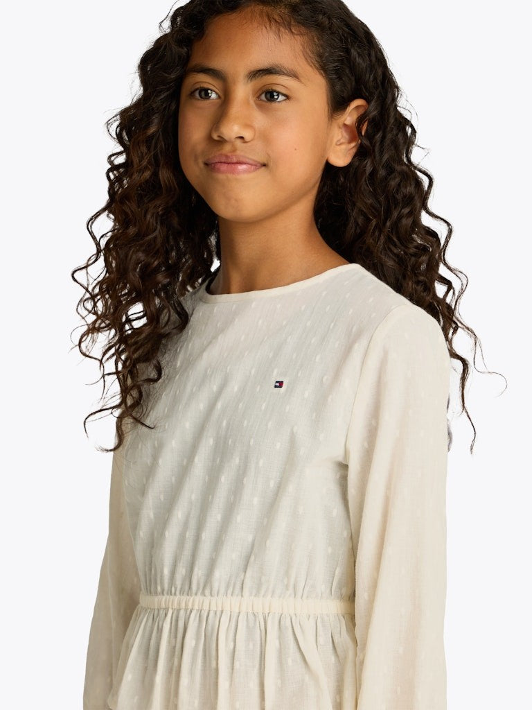 Tommy Hilfiger - Dobby -Bluse mit Kaliko -Rüschen
