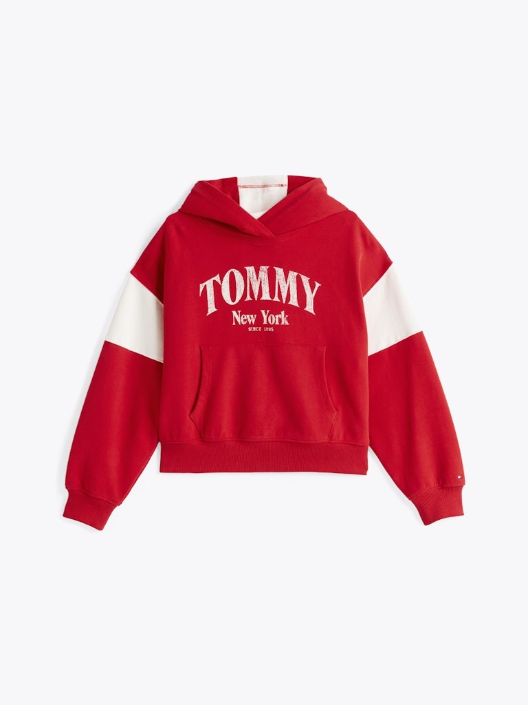 Tommy Hilfiger - Hoodie Varsity Colorblock Red Hot