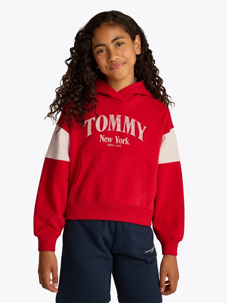 Tommy Hilfiger - Hoodie Varsity Colorblock Red Hot