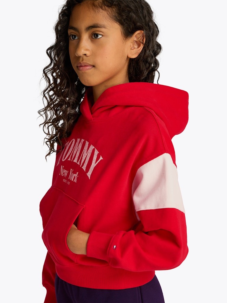 Tommy Hilfiger - Hoodie Varsity Colorblock Red Hot