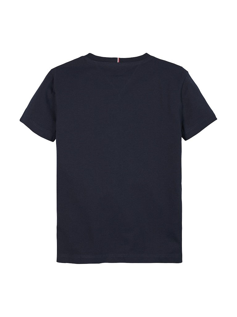Tommy Hilfiger - T -Shirt Varsity reguläre dunkle Nacht Marine & rote Registrierung