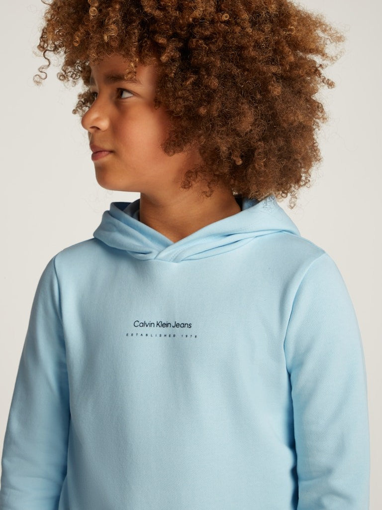 Calvin Klein - Sweat à capuche backprint Ozone Blue