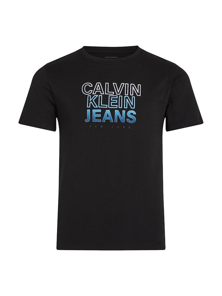 Calvin Klein - T-shirt noir Gradient Flock Logo