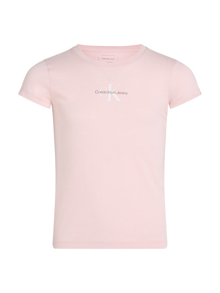 Calvin Klein - T-shirt Chalk Pink micro monogram