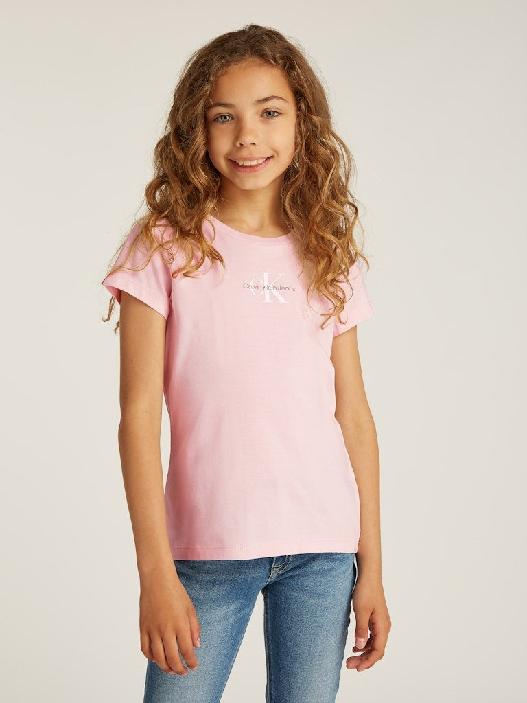Calvin Klein - T-shirt Chalk Pink micro monogram