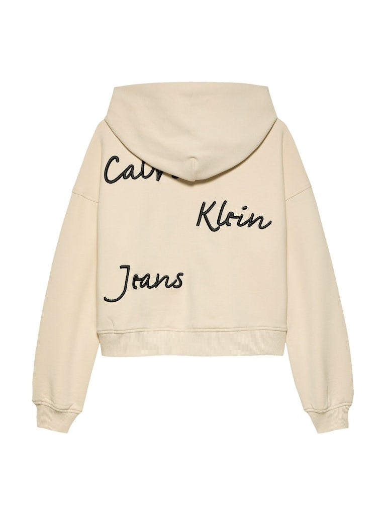 Calvin Klein - Sweat à capuche Turtledove Backprint